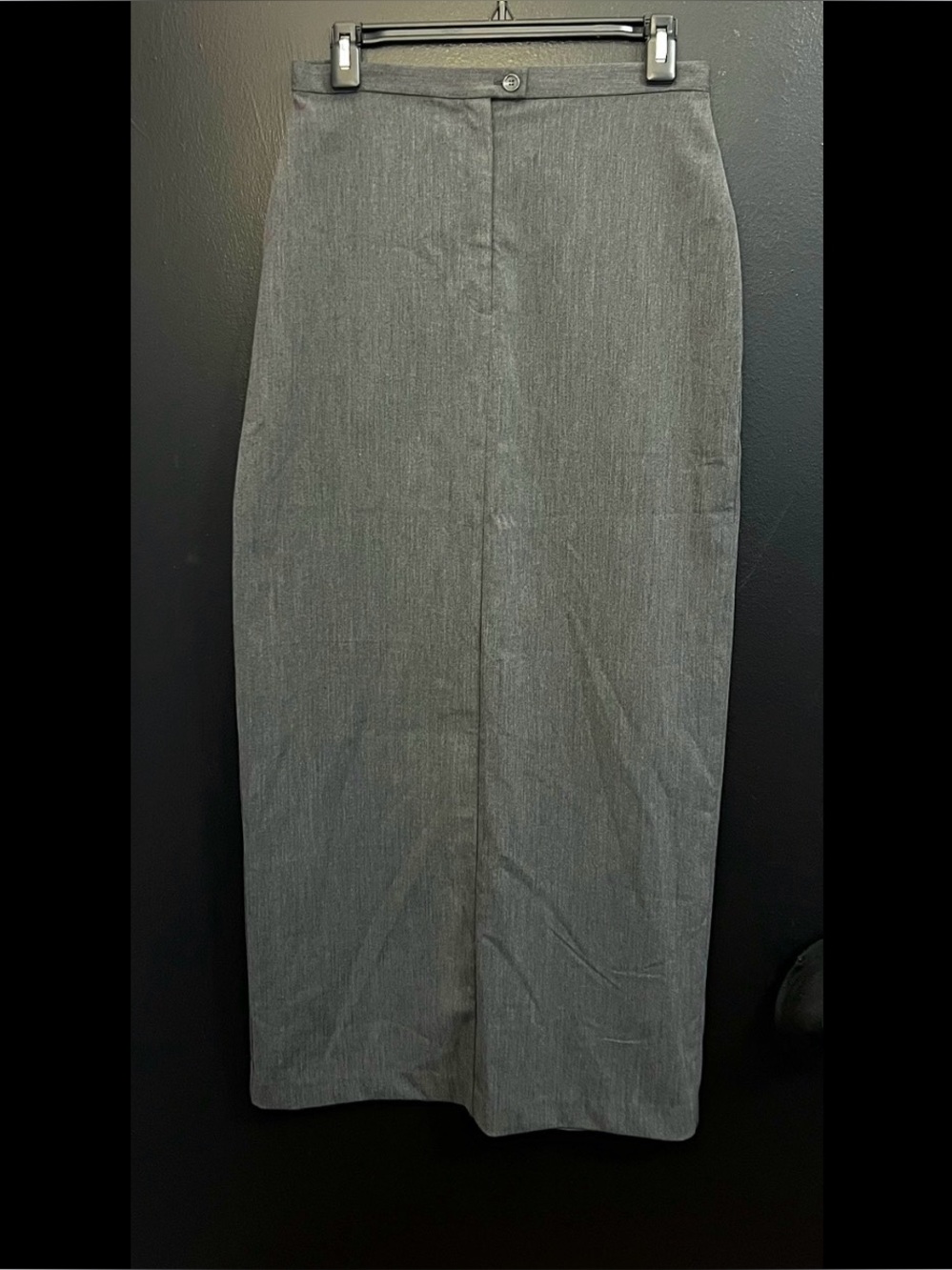 Vintage Y2K NY&Co Classic Gray Pencil Maxi Skirt